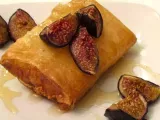 Recipe Feta wrapped in phyllo dough with honey and roasted figs