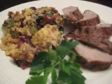 Recipe Cooking light with rachael ray: toasted cornbread, bacon and chestnut stuffing