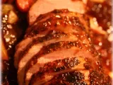 Recipe Herb roasted pork tenderloin with peach glaze