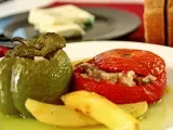 Recipe Gemista: a greek recipe for stuffed tomatoes and bell peppers