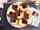 Recipe Two-tone muffins, chocolate, vanilla and chocolate core