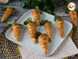 Recipe Carrot shaped croissant cones : a cute easter appetizer with goat cheese and sun-dried tomatoes