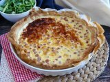 Recipe Light ham, cheese, and yogurt quiche!