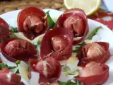 Recipe Bresaola tortelloni stuffed with arugula and ricotta cheese: tasty and ready in 10 minutes!
