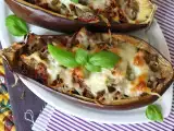 Recipe Stuffed eggplant with mozzarella au gratin