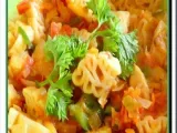 Recipe A kiddies delight- dinosaurs pasta in a vegetable medley