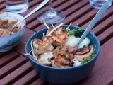 Recipe Rice vermicelli with grilled shrimp (bun tom xao)