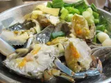 Recipe Wok-fry blue crabs with ginger and green onions