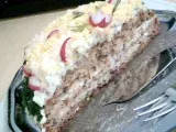 Recipe 3-layer sandwich cake filled with matjes herring salad