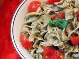 Recipe Pasta with tomatillo cream sauce