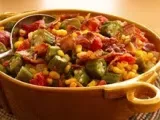 Recipe Creole okra, corn & tomatoes