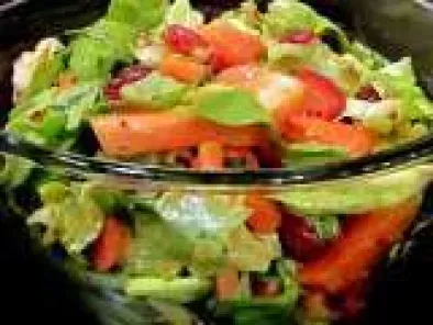 Raw Fruit and Greens with Papaya Seed Dressing