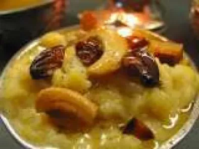 Happy Dussehra / Vijaya Dasami _ Paala Bellam Pongal ~ Rice Pudding ~ Sweet rice with milk, jaggery, dried fruits and nuts ~ An offering to Durga maa!