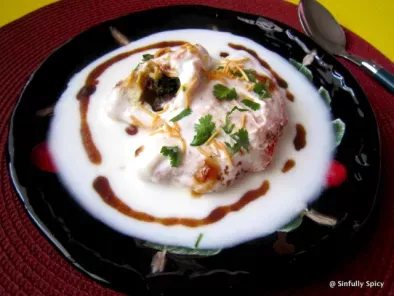 Recipe Dahi gujiya-stuffed lentil dumplings in yogurt sauce