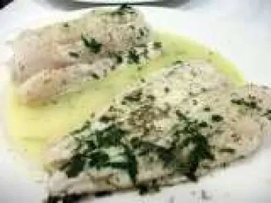 Poached Hake with White Wine, Pancetta and Parsley Recipe