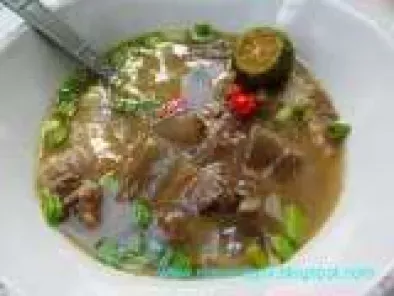 Southern Tagalog Style Goto (Ox Jowl or Cheek Soup)