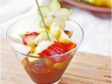 Rujak Manis (Indonesia Fruit Salad with Spicy Peanut Sauce)