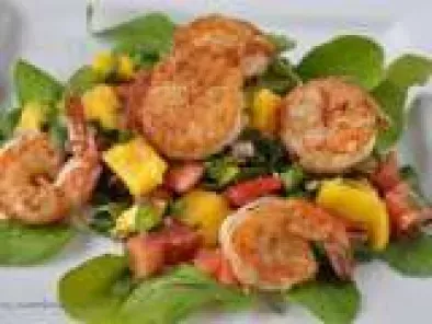 Shrimp and Scallop Salad with Mango Salsa