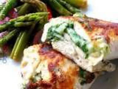Recipe Chicken Breasts Stuffed with Mustard Greens and Bergenost Cheese
