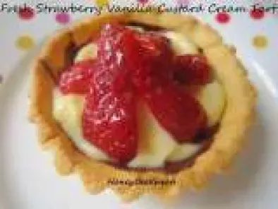 Fresh Strawberry Vanilla Custard Cream tarts & Happy Easter!
