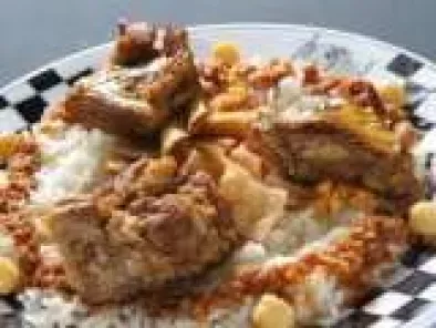 Rice and meat Fattah (Egyptian)