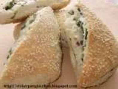 Pepper, Green Onion Buns/ Sponge Dough Method - Bread # 6