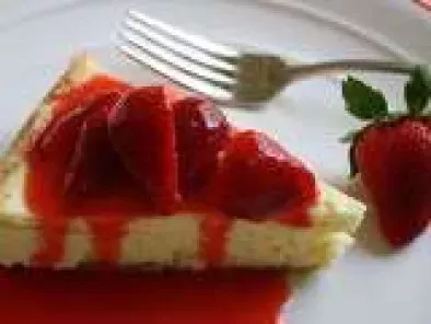 Brie Cheesecake with Shortbread Crust and Strawberry Sauce . . . (Step aside, Chocolate Bunny.)
