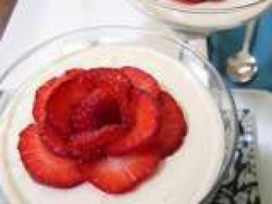 Vegan Cheesecake Panna Cotta and Fruit Roses