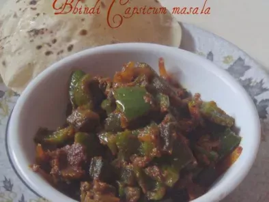 Bhindi Capsicum Masala – Okra Capsicum dry curry
