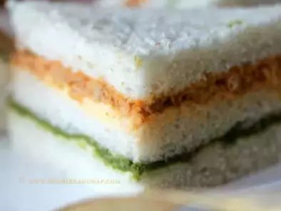 Ribbon Sandwich | Tri Coloured Sandwich | Indian Republic Day Special
