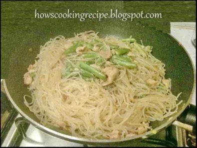 Recipe French beans fry beehoon/ vermicelli