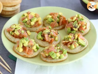 Recipe Avocado and salmon blini appetizer