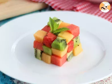 Recipe Fruit rubik's cube, the design fruit salad