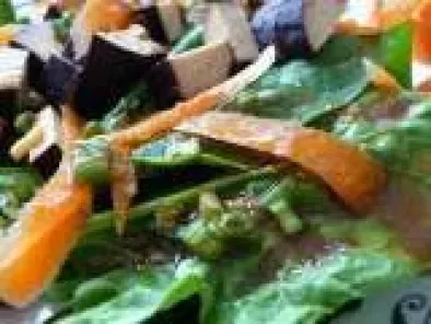 Marinated Tofu Spinach Salad