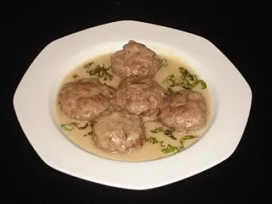 Recipe Greek meatballs in avgolemono sauce (keftedes me avgolemono)