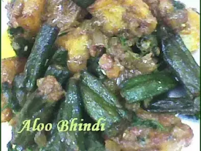 Recipe Aloo bhindi recipe | authentic recipe for aloo bhindi - fried aloo bhindi