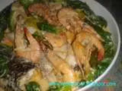 Ginataang Dalag at Hipon (Mudfish & Shrimp in Coconut Milk