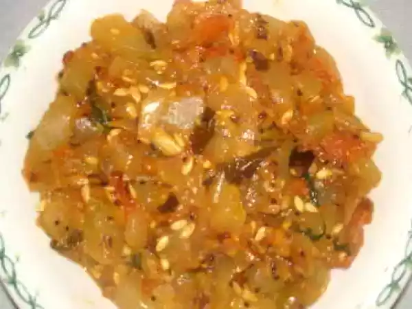 Recipe Dosakaya curry / indian yellow cucumber curry