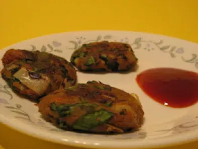 Recipe Aloo palak patties (potato spinach patties)