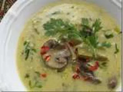 Roasted Tomatillo Soup with Nopalitos & Mushrooms, and Daiya Cheddar Quesadillas