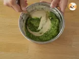 Zucchini soft cakes with Kiri cheese core - Preparation step 3