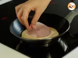 Croque pancakes with ham&cheese - Video recipe! - Preparation step 3