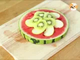 Watermelon pizza, the pretty fruit salad - Preparation step 3