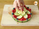 Watermelon pizza, the pretty fruit salad - Preparation step 5