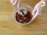 Two-tone muffins, chocolate, vanilla and chocolate core - Preparation step 4