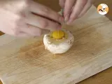 Mushrooms with quail eggs - Preparation step 2