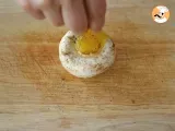 Mushrooms with quail eggs - Preparation step 3