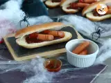 Halloween bloody hot dogs - Preparation step 5