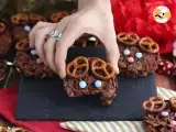 Crunchy chocolate and cereals reindeers - christmas snack - Preparation step 6
