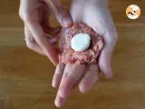 Meatballs stuffed with mozzarella - Preparation step 3